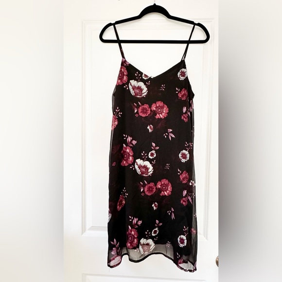 Mudd Women's Black Pink Floral Dress - Picture 1 of 4
